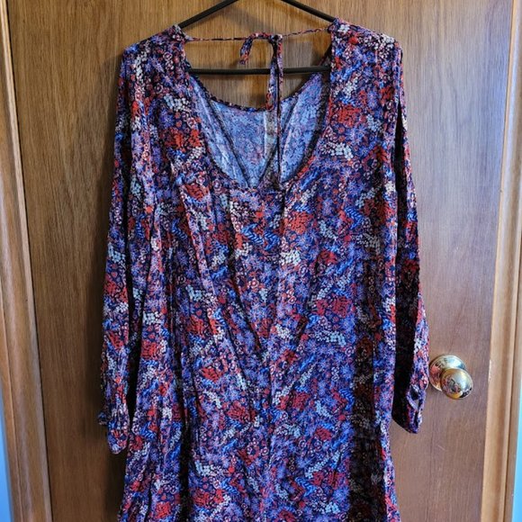 Modcloth Somedays Lovin floral boho tunic/babydoll shift dress size L - Picture 3 of 7